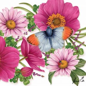Yume butterfly daisy watercolor