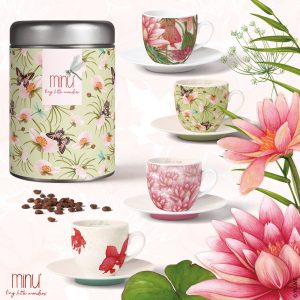 yu.me nature coffee cups and tins