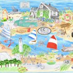 Denise Elliott Ocean Breeze coastal watercolor nostalgic beach life and seaside towns